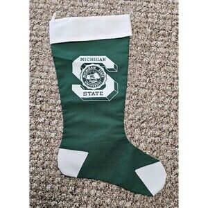 Michigan State Spartans Christmas Stocking Vintage Printed Logo